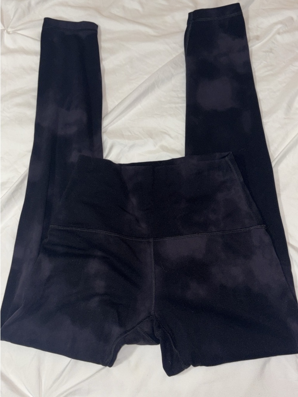 Crz Yoga High-Waist Black Tie-Dye Leggings